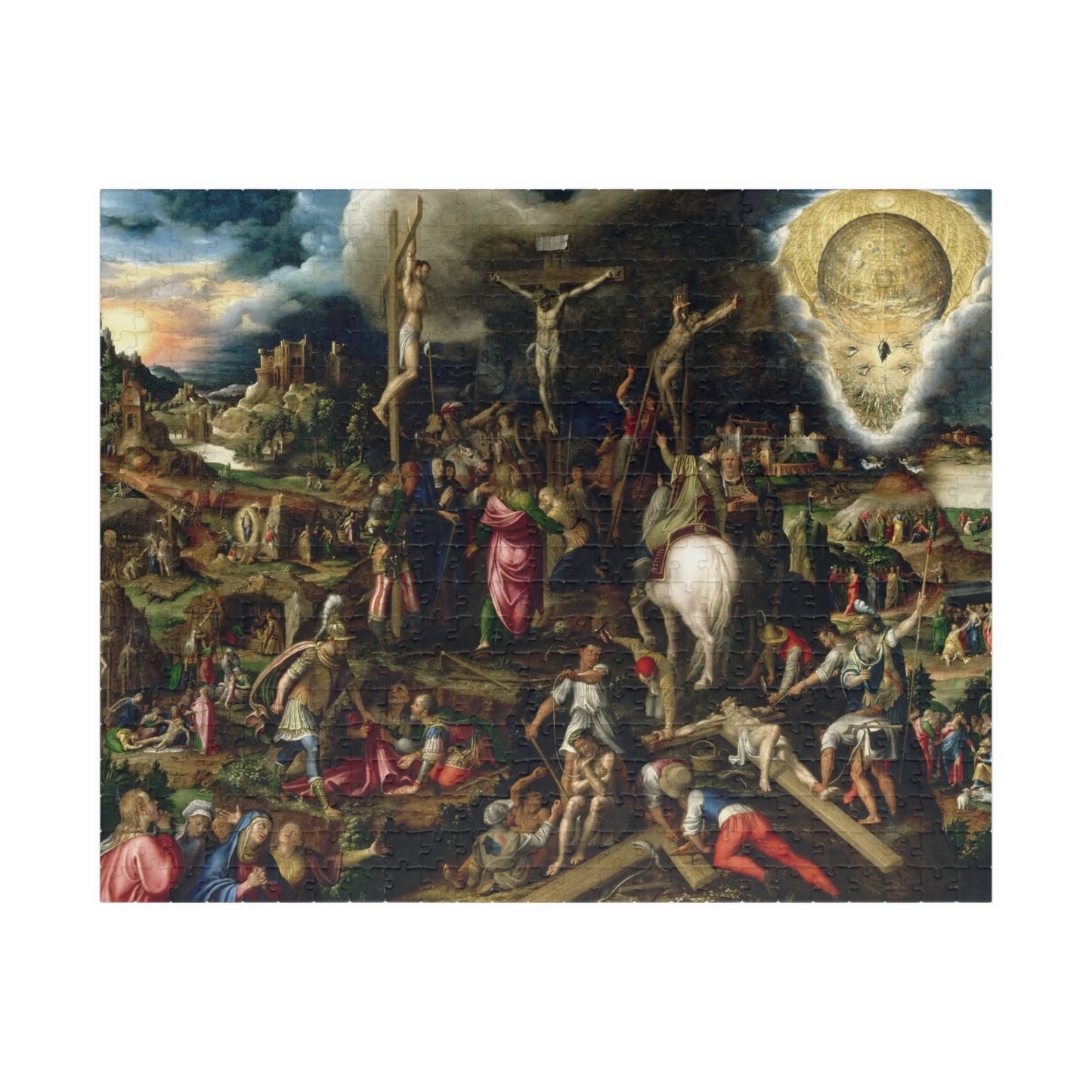 Mysteries of the Passion, the Resurrection and the Ascension of Christ Puzzle | Antonio Campi - - 252 pcs (Horizontal) - 