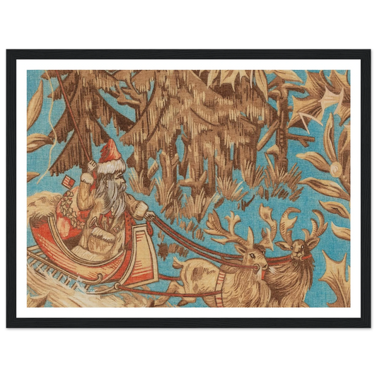 Mystical Forest Sleigh - Framed Poster - 30x40 cm / 12x16″ - Black frame