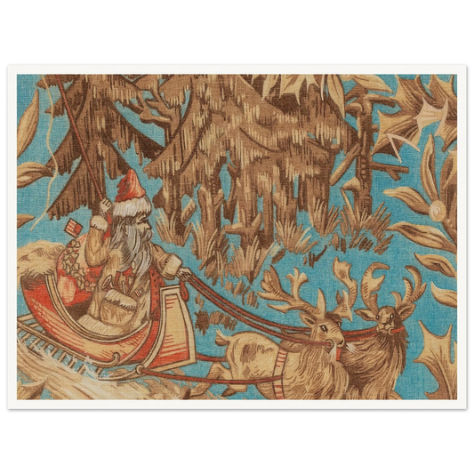 Mystical Forest Sleigh - Framed Poster - 30x40 cm / 12x16″ - Black frame