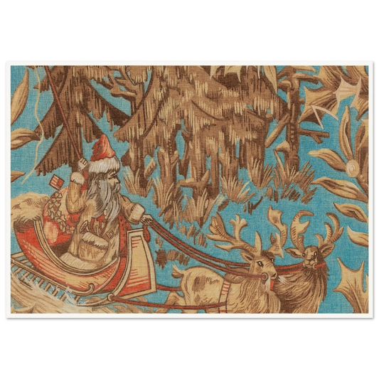 Mystical Forest Sleigh - Framed Poster - 30x40 cm / 12x16″ - Black frame