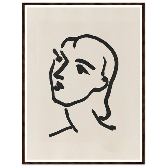 Nadia aux cheveux lisses (1948) Art Print | Henri Matisse - Framed Poster - 30x40 cm / 12x16″ - Black frame
