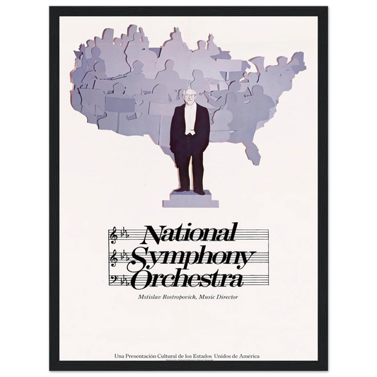 National Symphony Orchestra Art Print | US Information Agency - Framed Poster - 30x40 cm / 12x16″ - Black frame