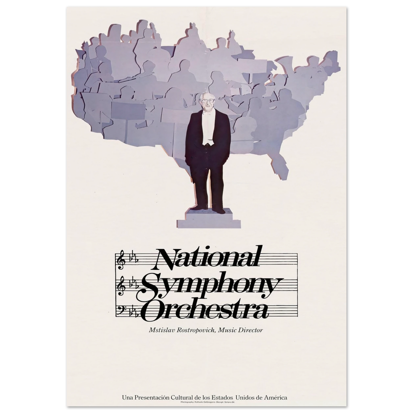National Symphony Orchestra Art Print | US Information Agency - Framed Poster - 30x40 cm / 12x16″ - Black frame