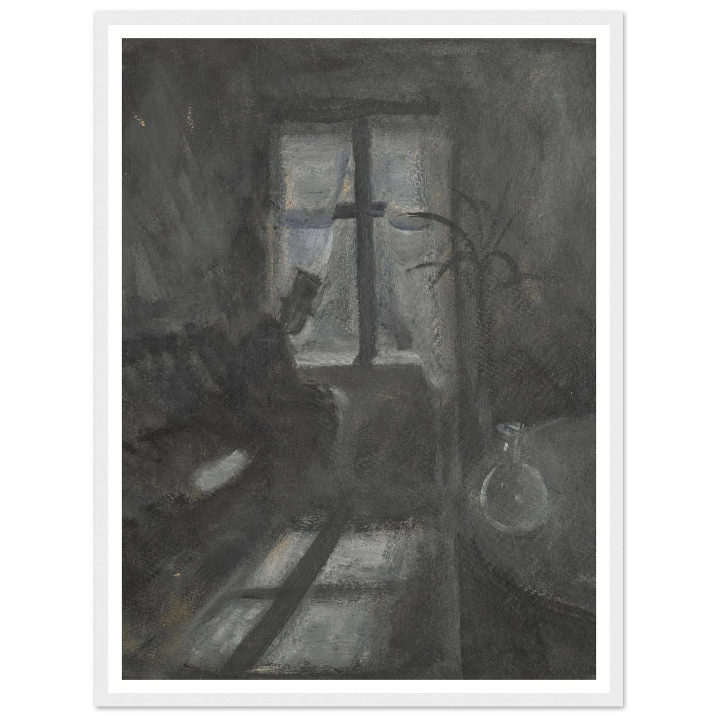 Natt I Saint-Cloud (Night In Saint-Cloud) (1892) Art Print | Edvard Munch - Framed Poster - 30x40 cm / 12x16″ - Black frame