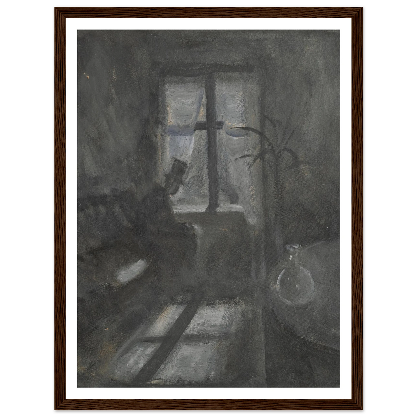 Natt I Saint-Cloud (Night In Saint-Cloud) (1892) Art Print | Edvard Munch - Framed Poster - 30x40 cm / 12x16″ - Black frame