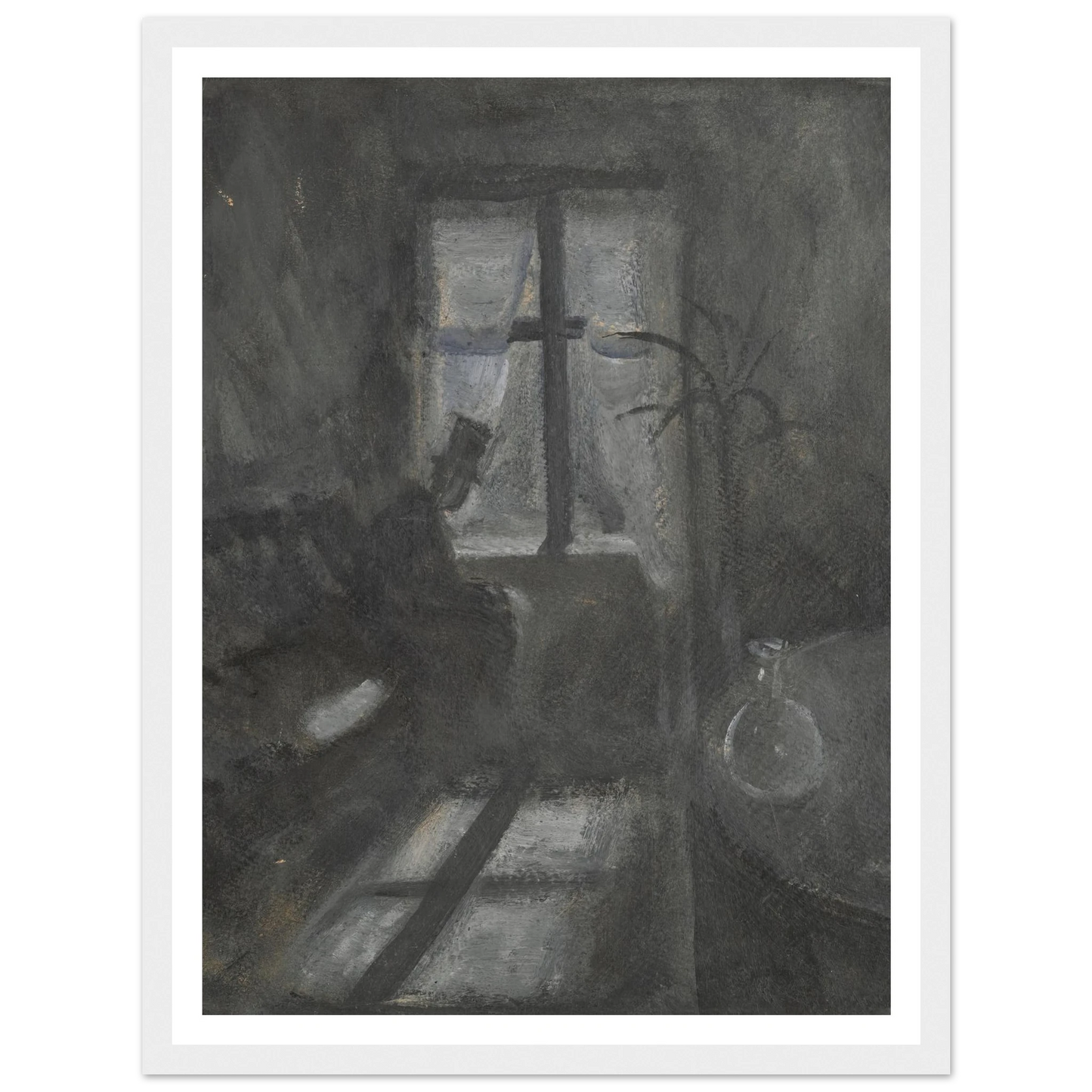 Natt I Saint-Cloud (Night In Saint-Cloud) (1892) Art Print | Edvard Munch - Framed Poster - 30x40 cm / 12x16″ - Black frame