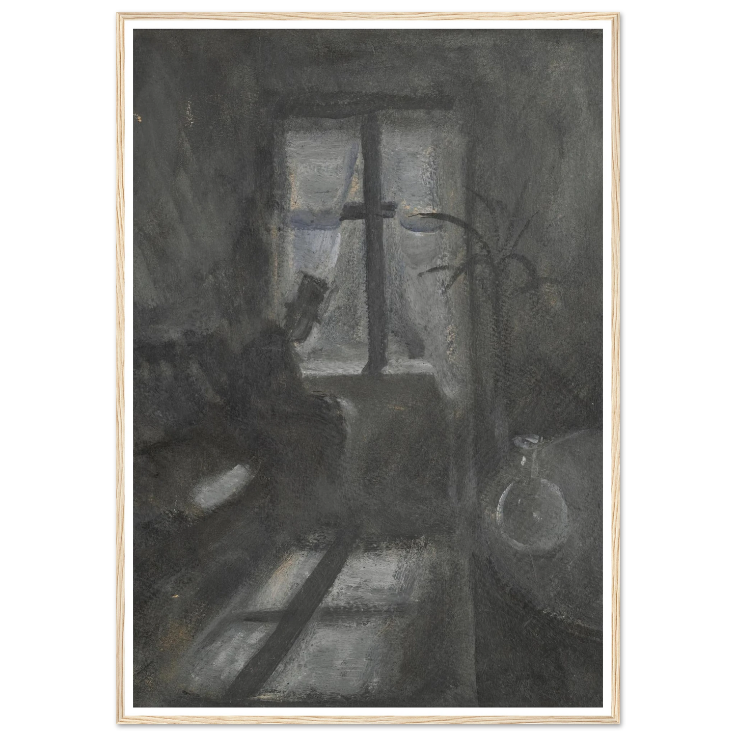 Natt I Saint-Cloud (Night In Saint-Cloud) (1892) Art Print | Edvard Munch - Framed Poster - 30x40 cm / 12x16″ - Black frame