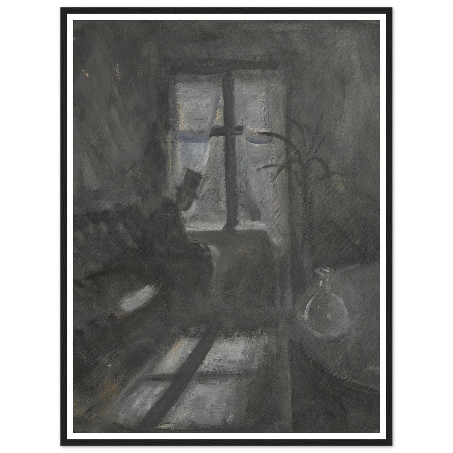 Natt I Saint-Cloud (Night In Saint-Cloud) (1892) Art Print | Edvard Munch - Framed Poster - 30x40 cm / 12x16″ - Black frame