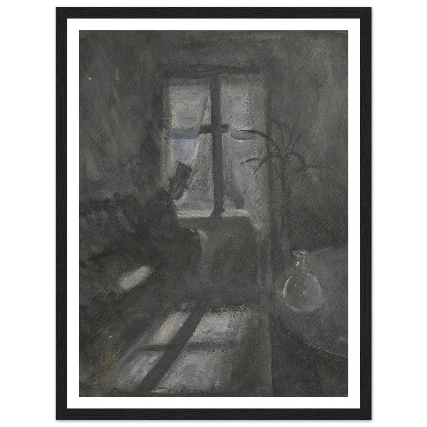 Natt I Saint-Cloud (Night In Saint-Cloud) (1892) Art Print | Edvard Munch - Framed Poster - 30x40 cm / 12x16″ - Black frame