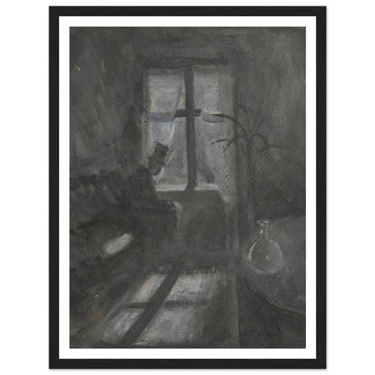 Natt I Saint-Cloud (Night In Saint-Cloud) (1892) Art Print | Edvard Munch - Framed Poster - 30x40 cm / 12x16″ - Black frame