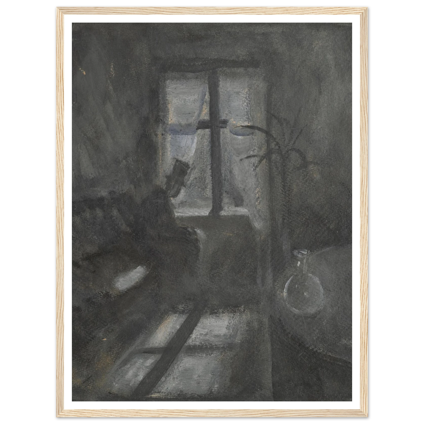 Natt I Saint-Cloud (Night In Saint-Cloud) (1892) Art Print | Edvard Munch - Framed Poster - 30x40 cm / 12x16″ - Black frame