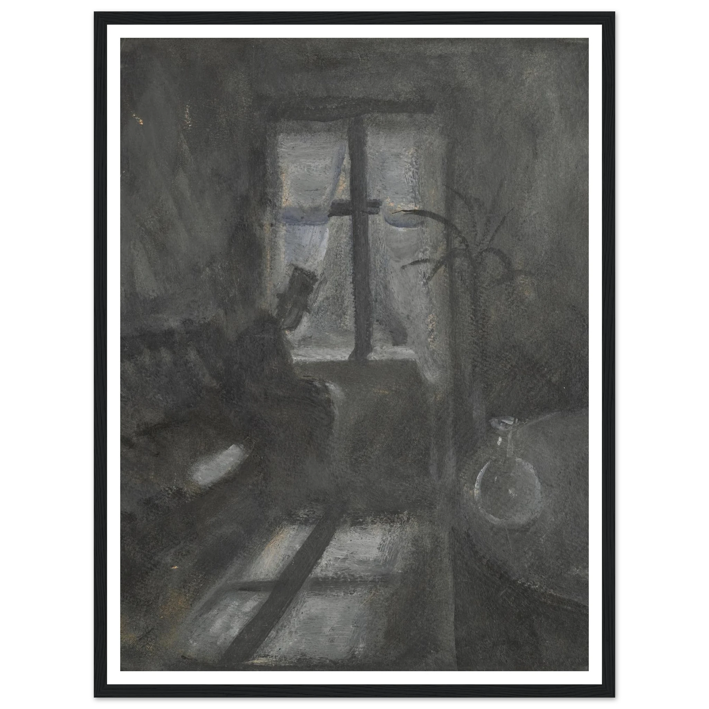 Natt I Saint-Cloud (Night In Saint-Cloud) (1892) Art Print | Edvard Munch - Framed Poster - 30x40 cm / 12x16″ - Black frame