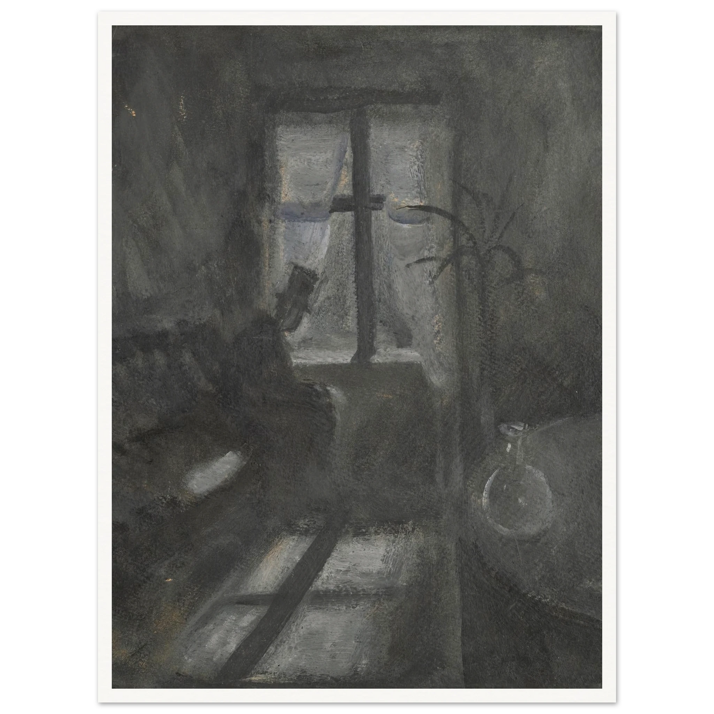 Natt I Saint-Cloud (Night In Saint-Cloud) (1892) Art Print | Edvard Munch - Framed Poster - 30x40 cm / 12x16″ - Black frame