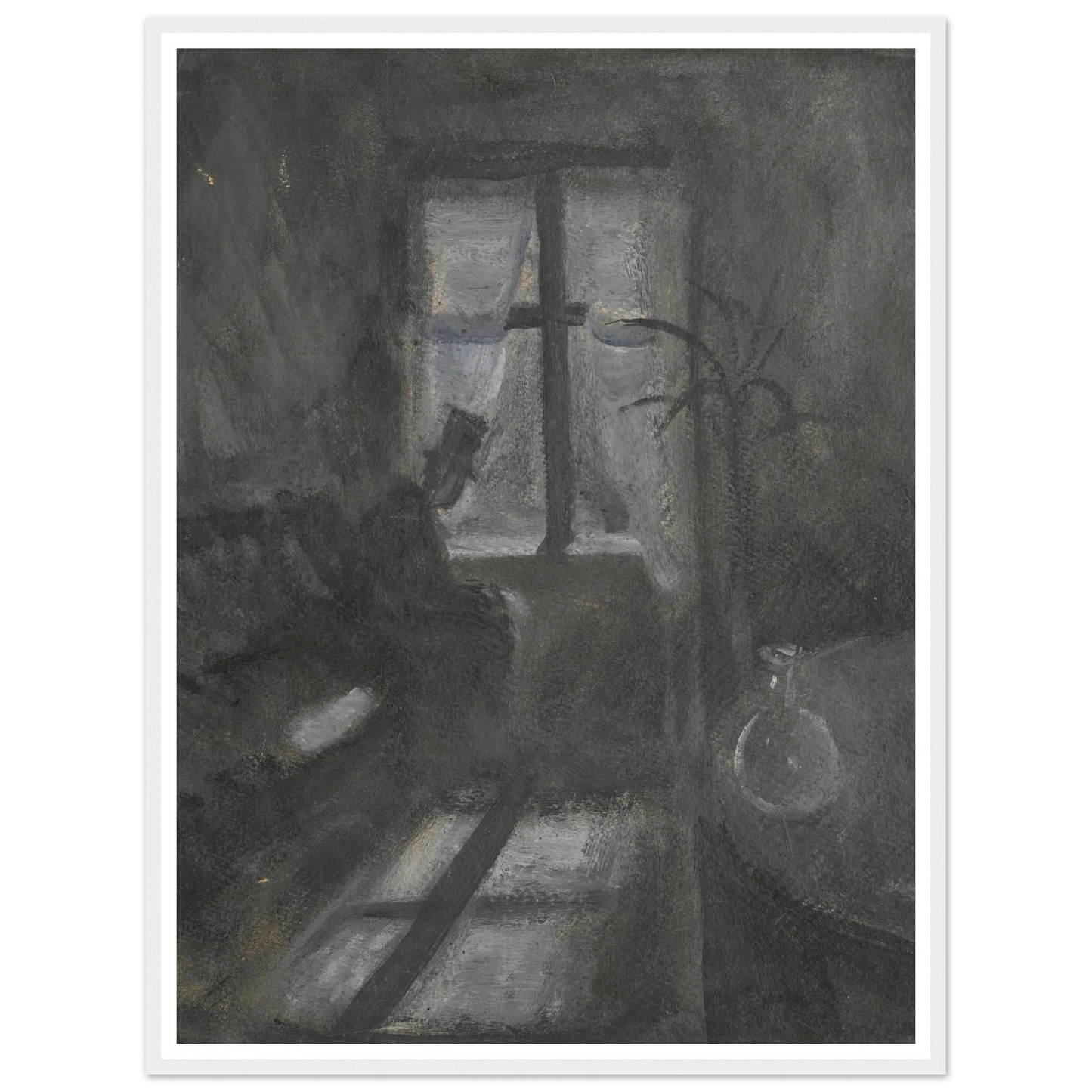 Natt I Saint-Cloud (Night In Saint-Cloud) (1892) Art Print | Edvard Munch - Framed Poster - 30x40 cm / 12x16″ - Black frame