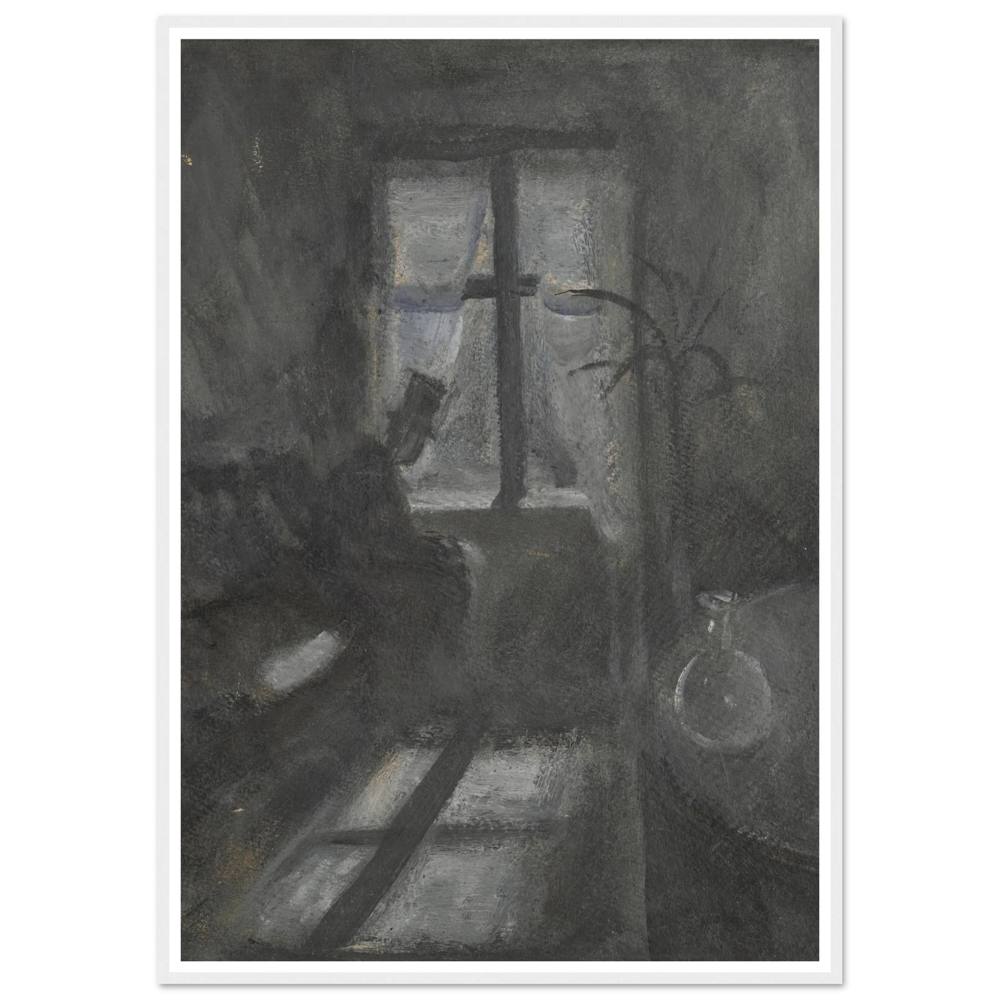 Natt I Saint-Cloud (Night In Saint-Cloud) (1892) Art Print | Edvard Munch - Framed Poster - 30x40 cm / 12x16″ - Black frame