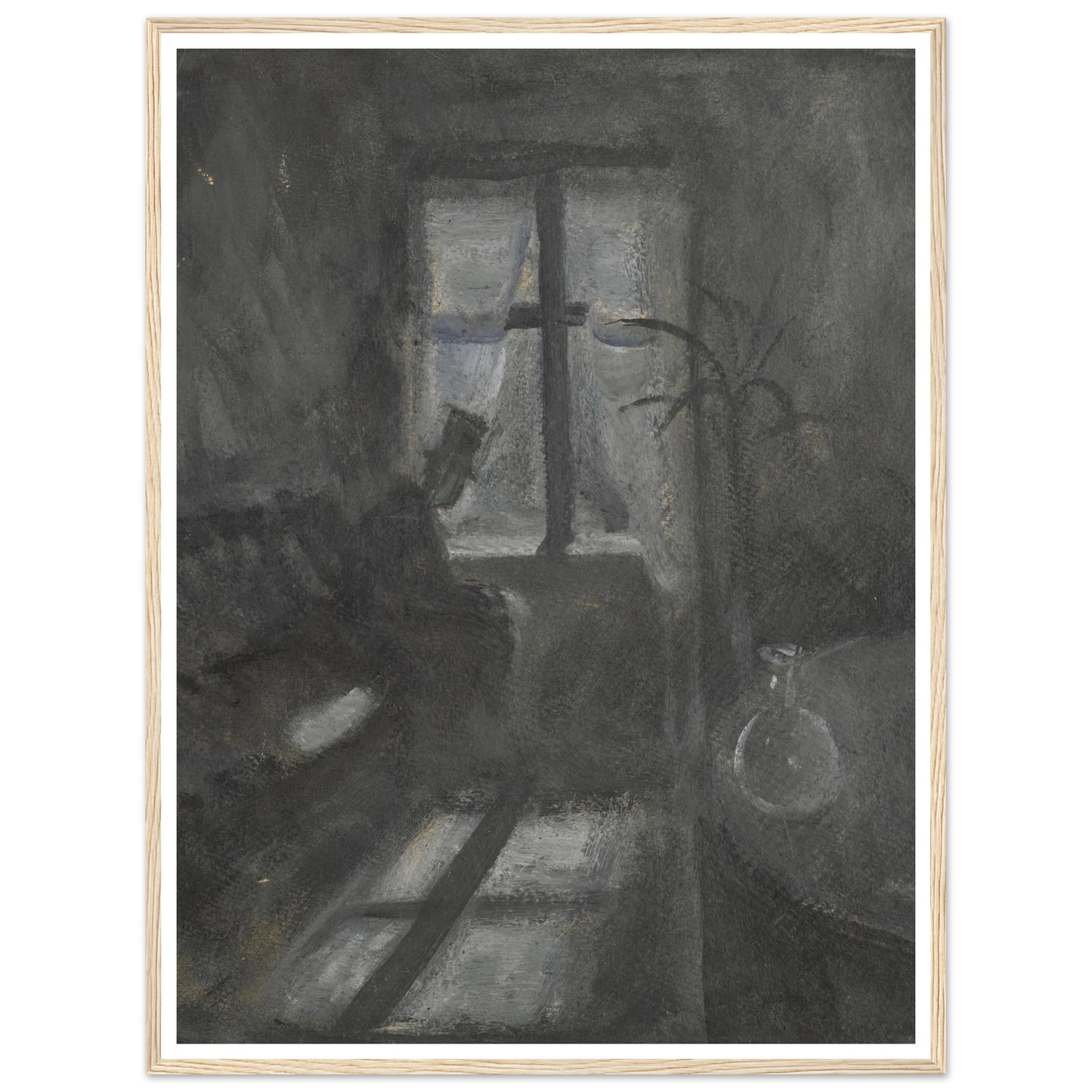 Natt I Saint-Cloud (Night In Saint-Cloud) (1892) Art Print | Edvard Munch - Framed Poster - 30x40 cm / 12x16″ - Black frame