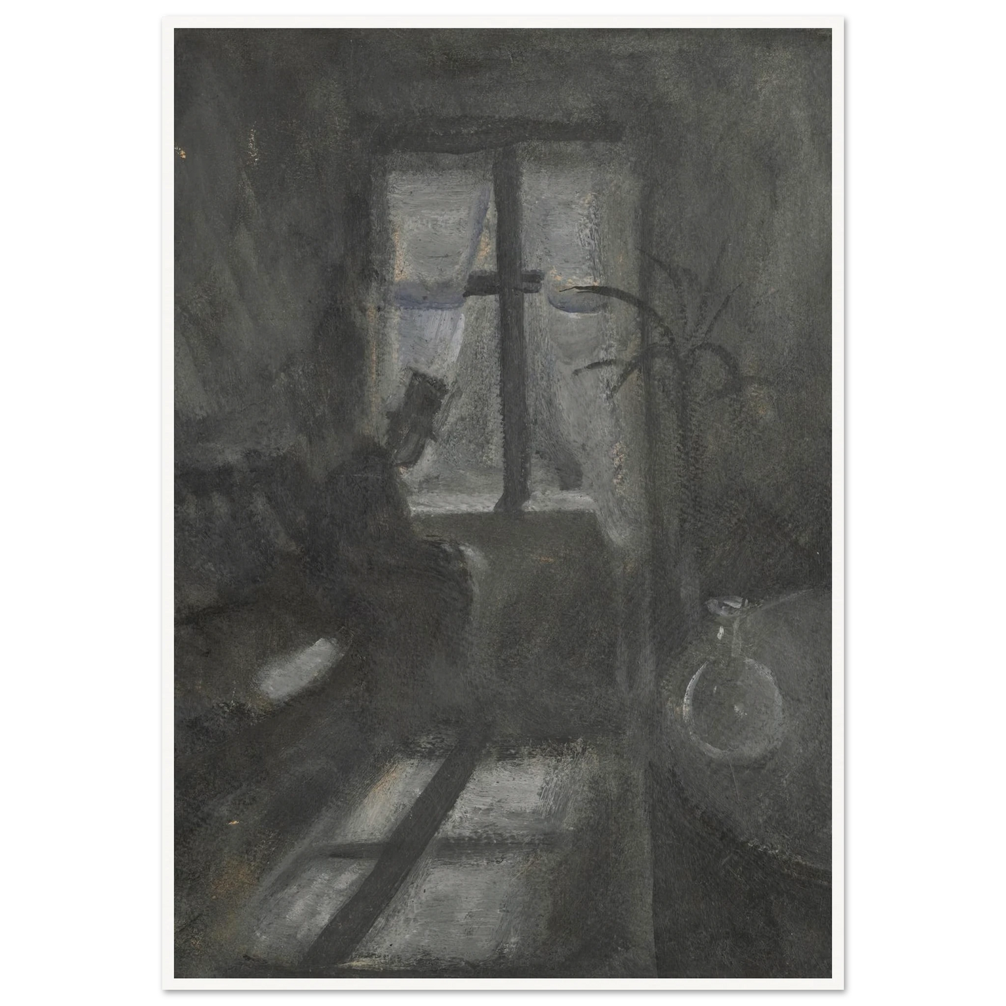 Natt I Saint-Cloud (Night In Saint-Cloud) (1892) Art Print | Edvard Munch - Framed Poster - 30x40 cm / 12x16″ - Black frame