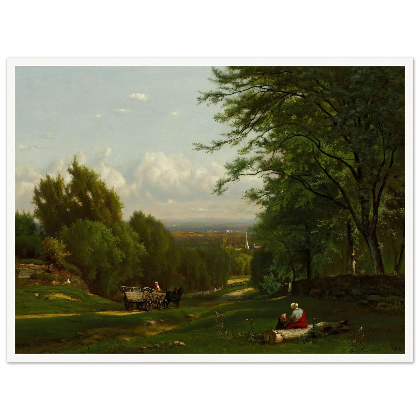 Near Leeds, New York (1869) Art Print | George Inness - Framed Poster - 30x40 cm / 12x16″ - Black frame