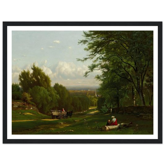 Near Leeds, New York (1869) Art Print | George Inness - Framed Poster - 30x40 cm / 12x16″ - Black frame