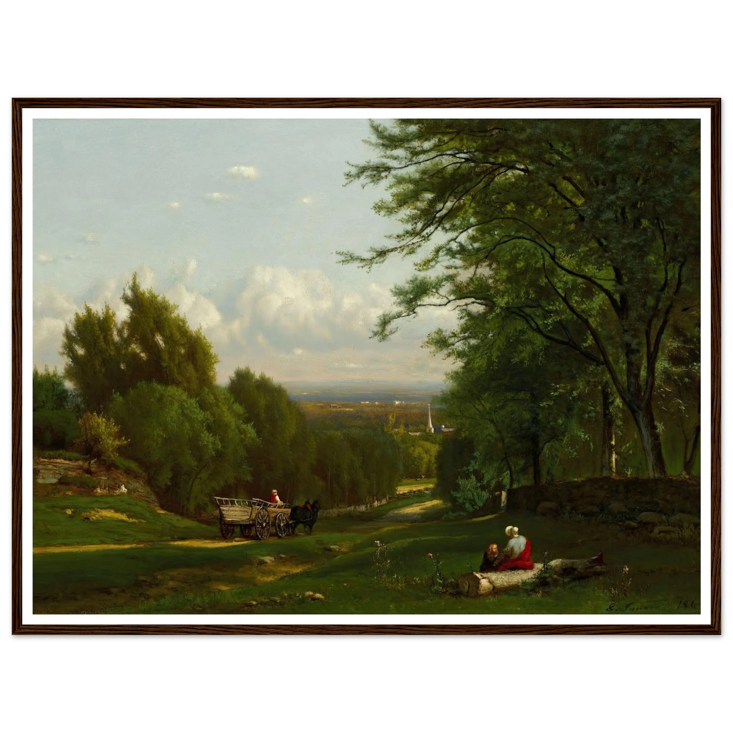 Near Leeds, New York (1869) Art Print | George Inness - Framed Poster - 30x40 cm / 12x16″ - Black frame