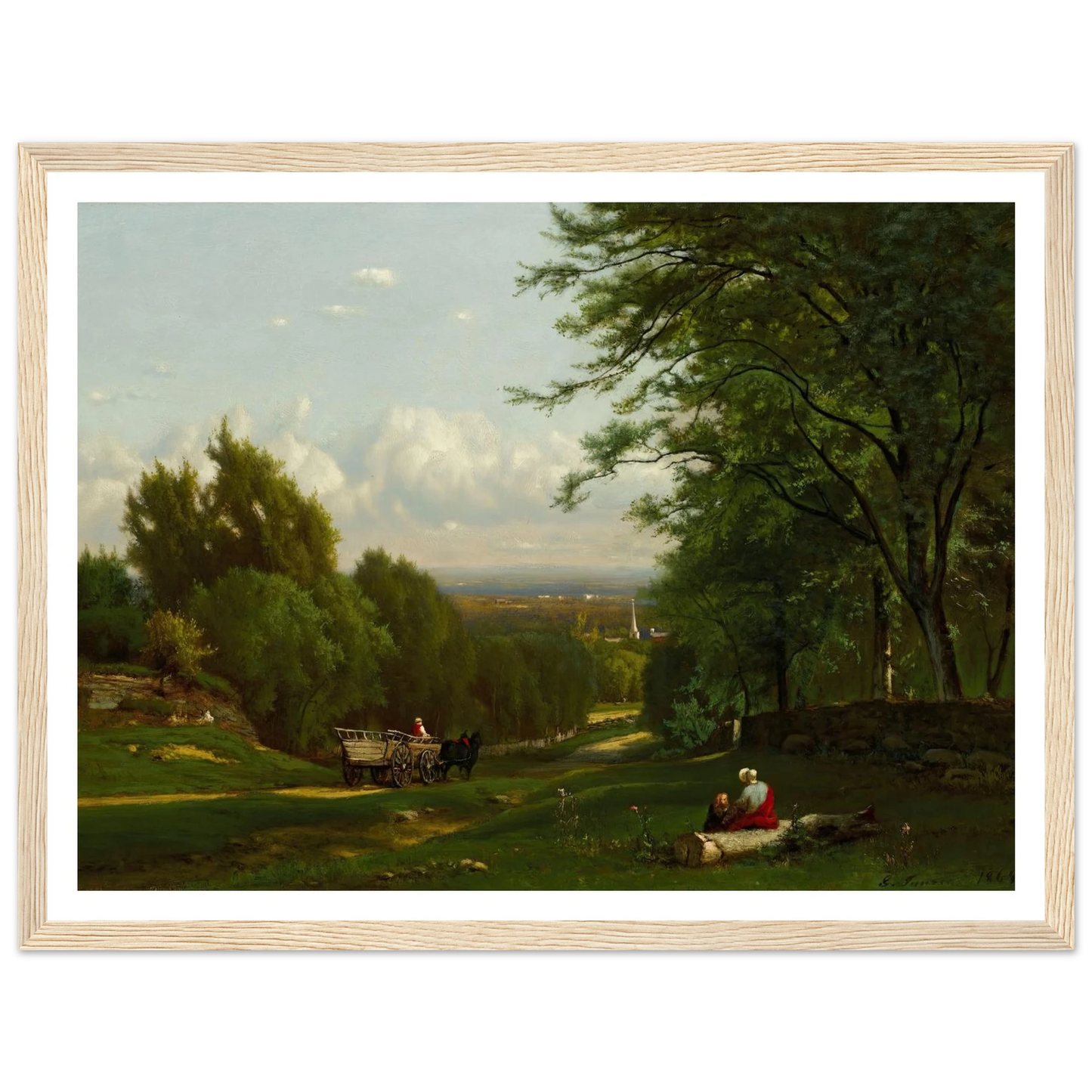 Near Leeds, New York (1869) Art Print | George Inness - Framed Poster - 30x40 cm / 12x16″ - Black frame
