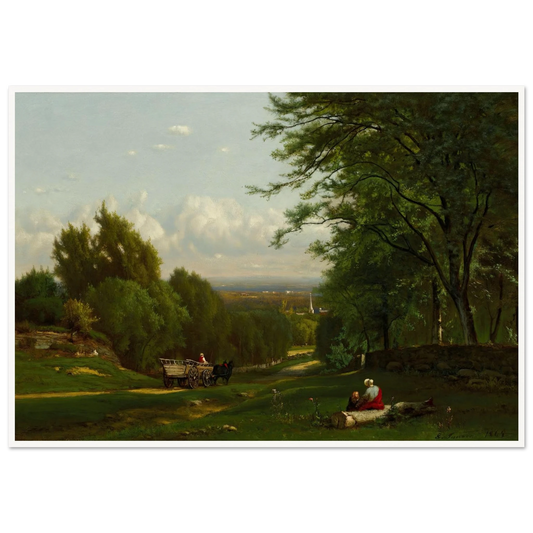Near Leeds, New York (1869) Art Print | George Inness - Framed Poster - 30x40 cm / 12x16″ - Black frame