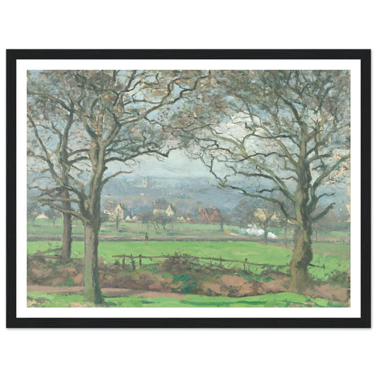 Near Sydenham Hill (1871) Art Print | Camille Pissarro - Framed Poster - 30x40 cm / 12x16″ - Black frame