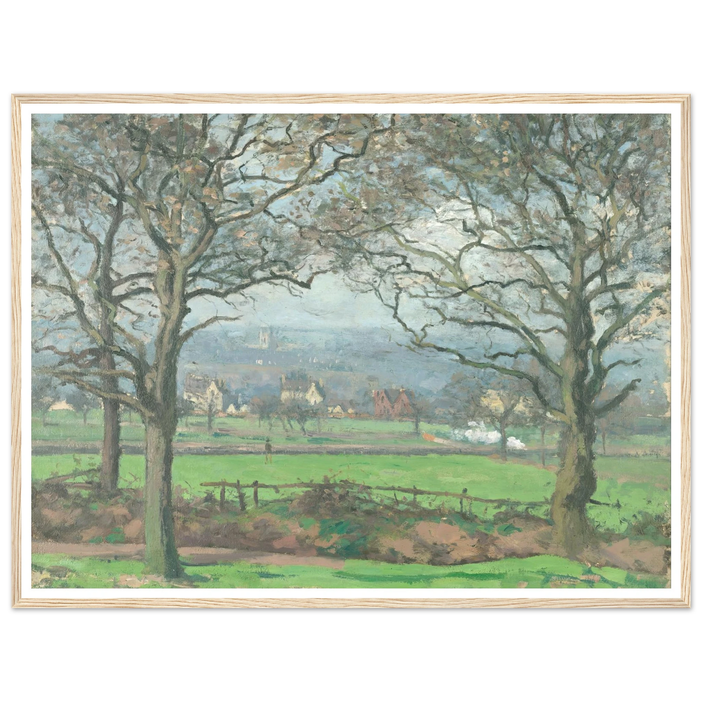 Near Sydenham Hill (1871) Art Print | Camille Pissarro - Framed Poster - 30x40 cm / 12x16″ - Black frame