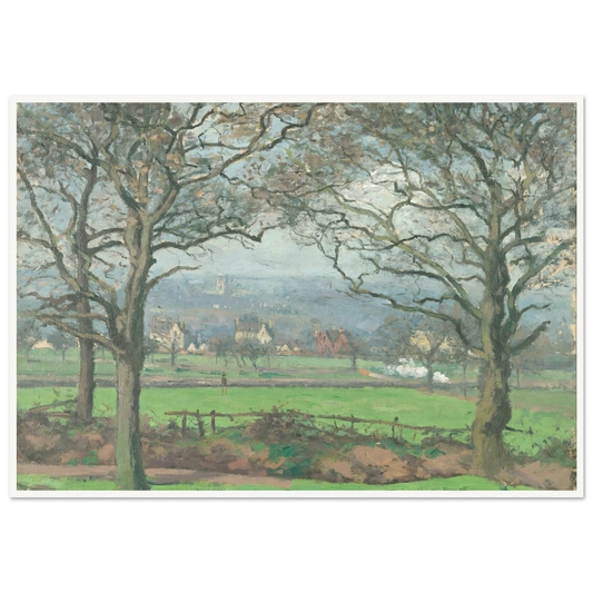 Near Sydenham Hill (1871) Art Print | Camille Pissarro - Framed Poster - 30x40 cm / 12x16″ - Black frame