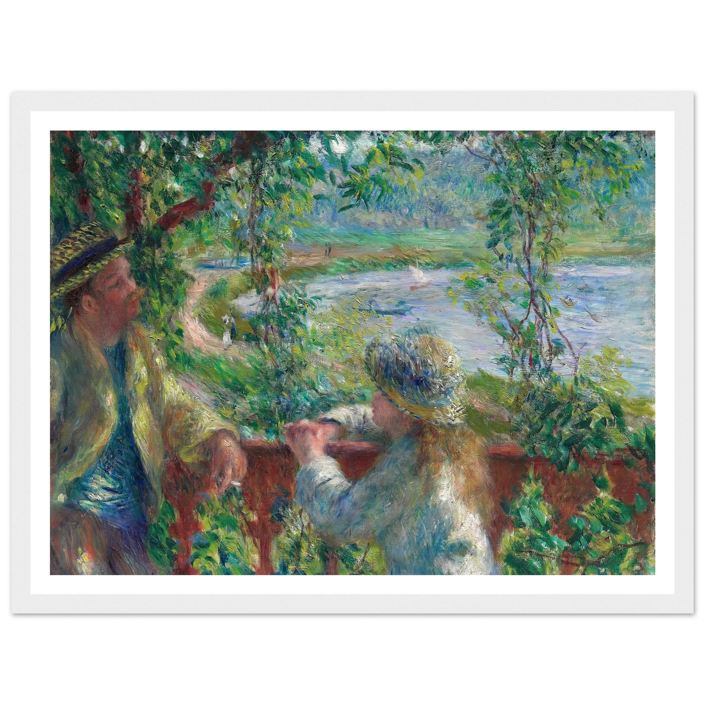 Near the Lake (1879) Art Print | Pierre Auguste Renoir - Framed Poster - 30x40 cm / 12x16″ - Black frame