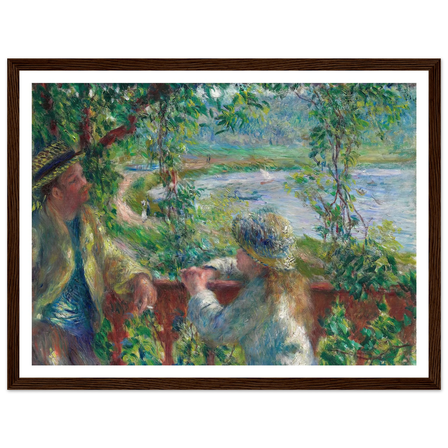 Near the Lake (1879) Art Print | Pierre Auguste Renoir - Framed Poster - 30x40 cm / 12x16″ - Black frame