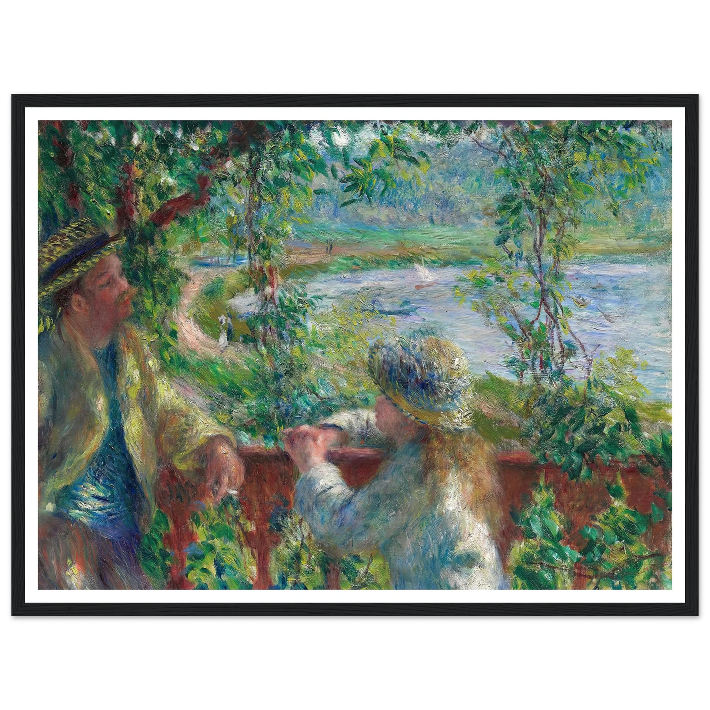 Near the Lake (1879) Art Print | Pierre Auguste Renoir - Framed Poster - 30x40 cm / 12x16″ - Black frame