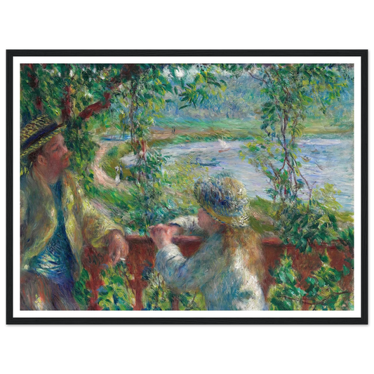 Near the Lake (1879) Art Print | Pierre Auguste Renoir - Framed Poster - 30x40 cm / 12x16″ - Black frame