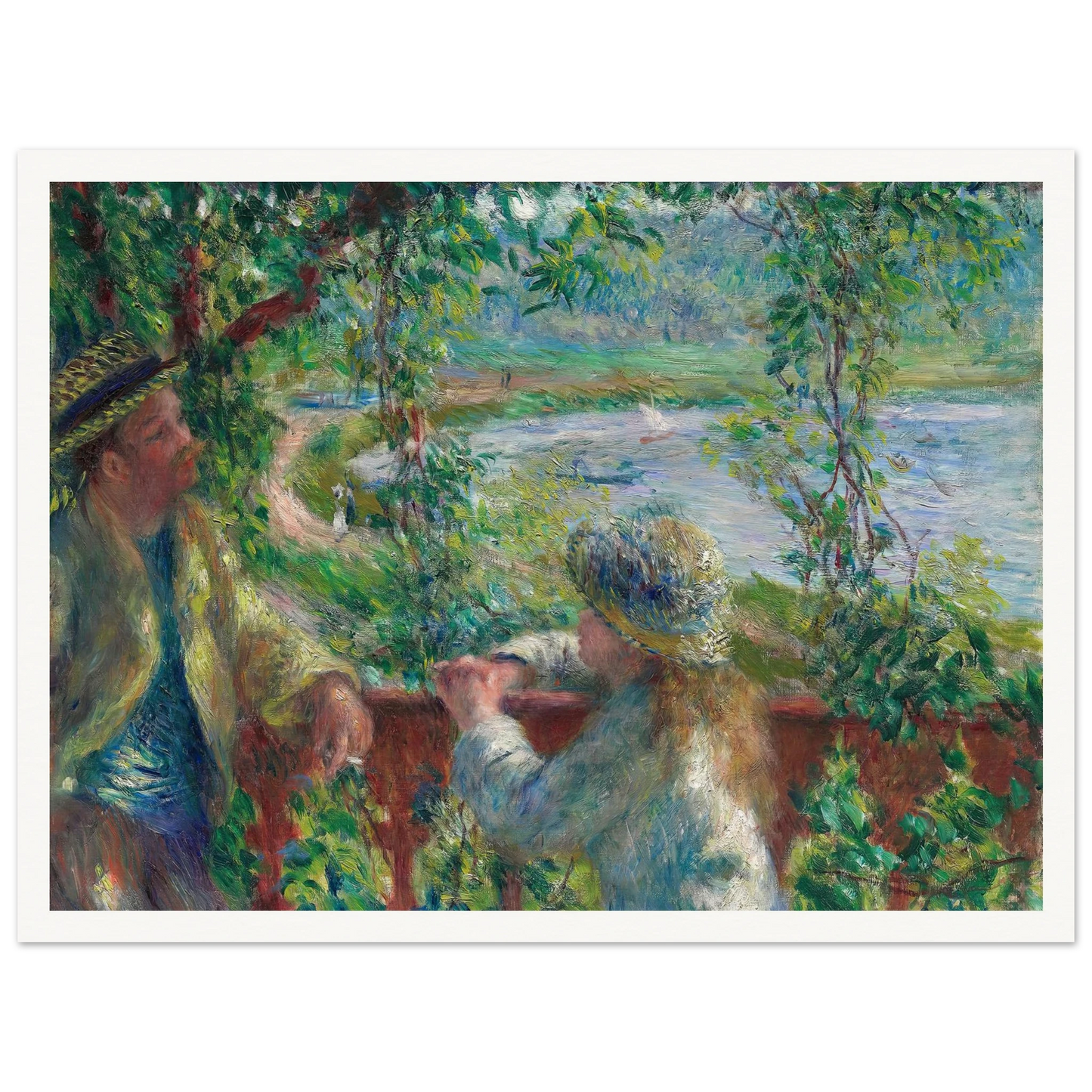 Near the Lake (1879) Art Print | Pierre Auguste Renoir - Framed Poster - 30x40 cm / 12x16″ - Black frame