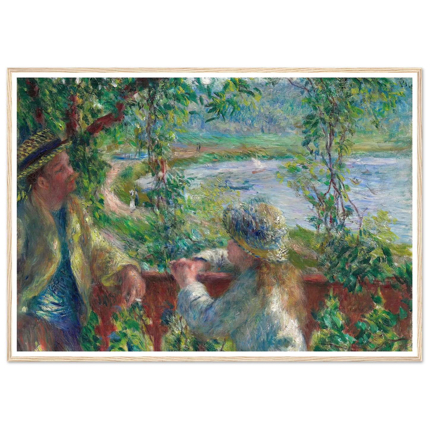 Near the Lake (1879) Art Print | Pierre Auguste Renoir - Framed Poster - 30x40 cm / 12x16″ - Black frame