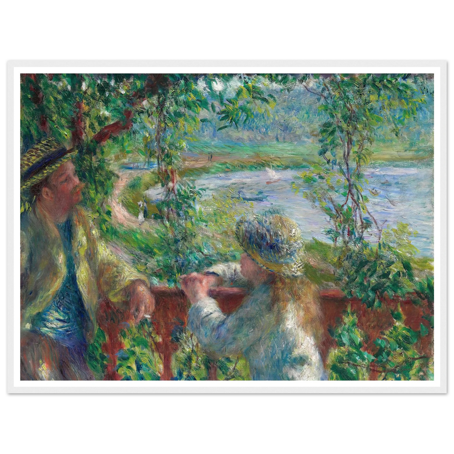Near the Lake (1879) Art Print | Pierre Auguste Renoir - Framed Poster - 30x40 cm / 12x16″ - Black frame