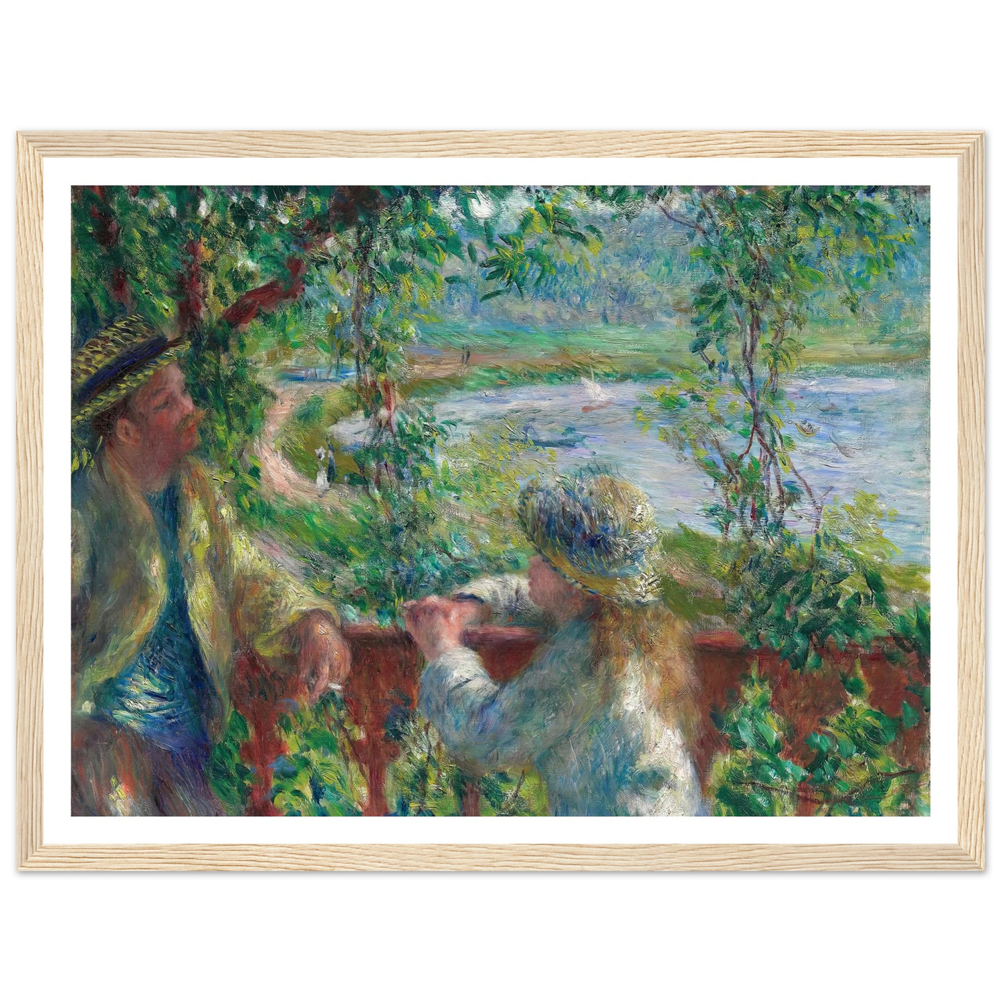 Near the Lake (1879) Art Print | Pierre Auguste Renoir - Framed Poster - 30x40 cm / 12x16″ - Black frame
