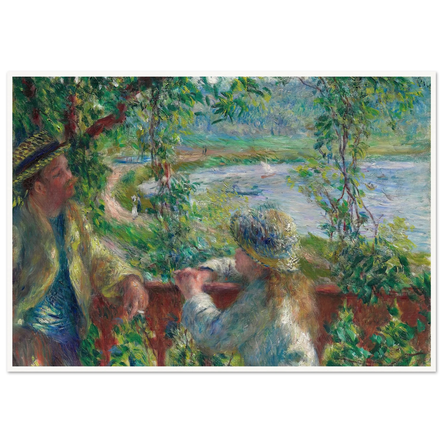 Near the Lake (1879) Art Print | Pierre Auguste Renoir - Framed Poster - 30x40 cm / 12x16″ - Black frame
