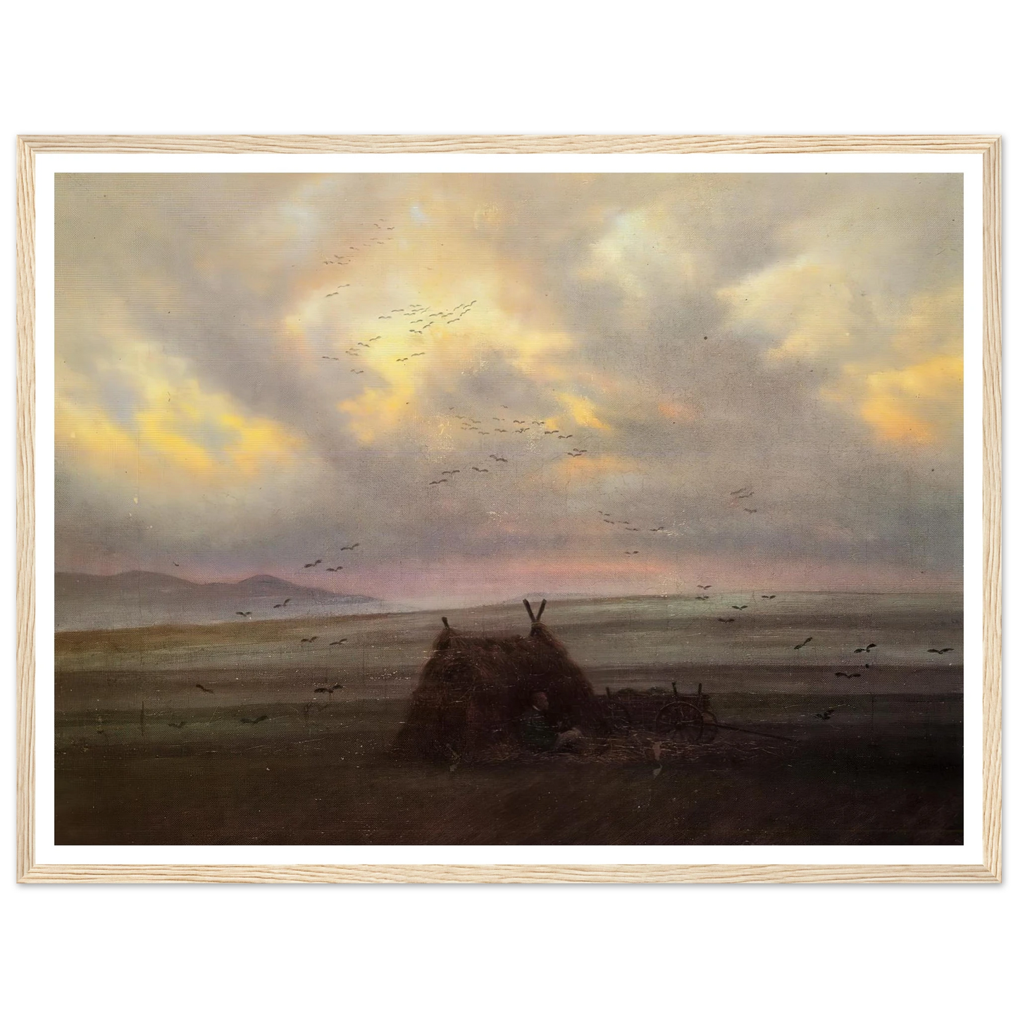 Nebelschwaden (1818-20) Art Print | Caspar David Friedrich - Framed Poster - 30x40 cm / 12x16″ - Black frame