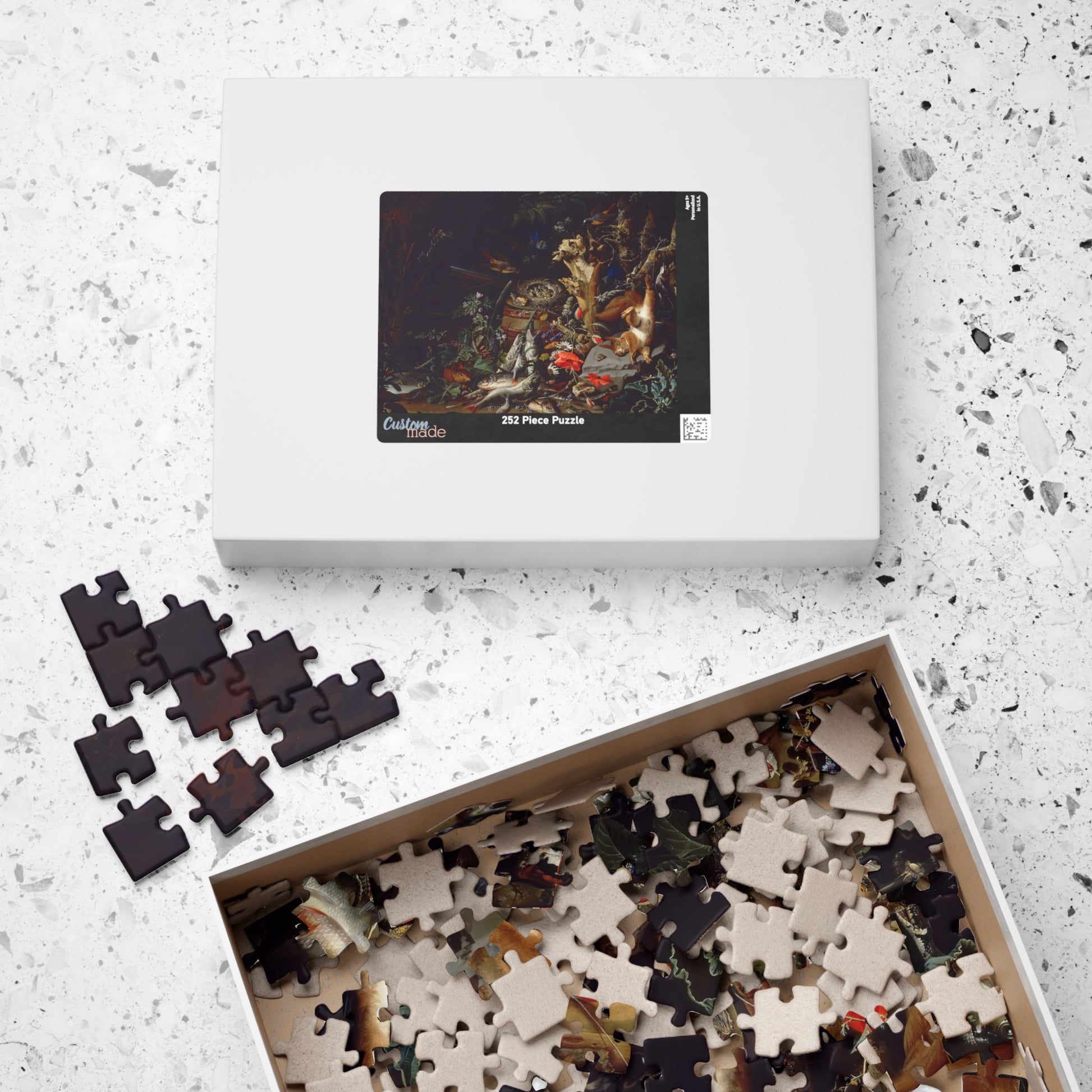 Nest of red-tailed white-breasted birds Puzzle | Abraham Mignon - - 252 pcs (Horizontal) - 