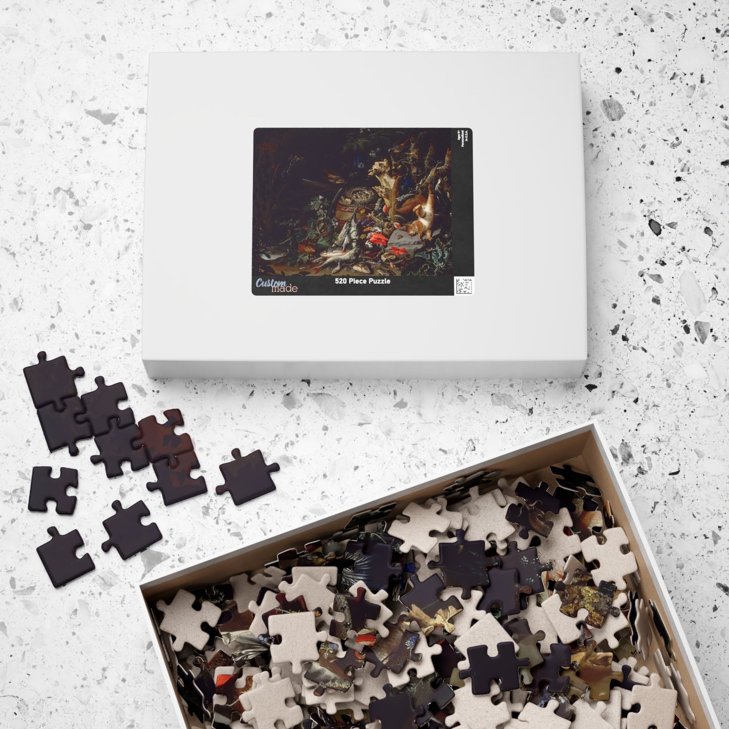 Nest of red-tailed white-breasted birds Puzzle | Abraham Mignon - - 252 pcs (Horizontal) - 