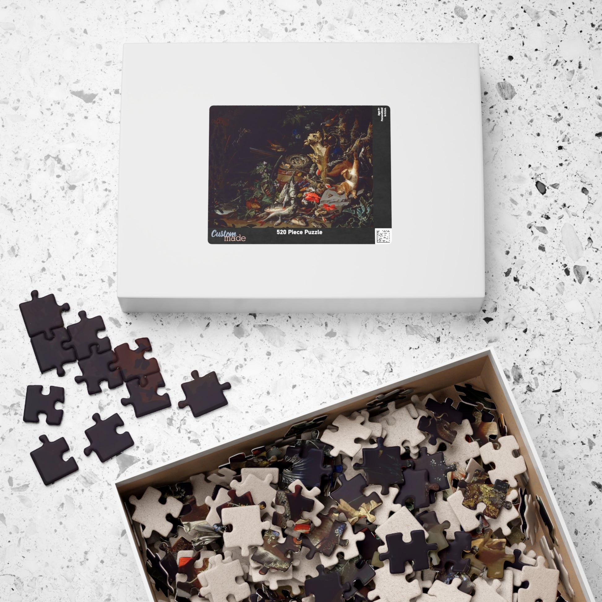 Nest of red-tailed white-breasted birds Puzzle | Abraham Mignon - - 252 pcs (Horizontal) - 