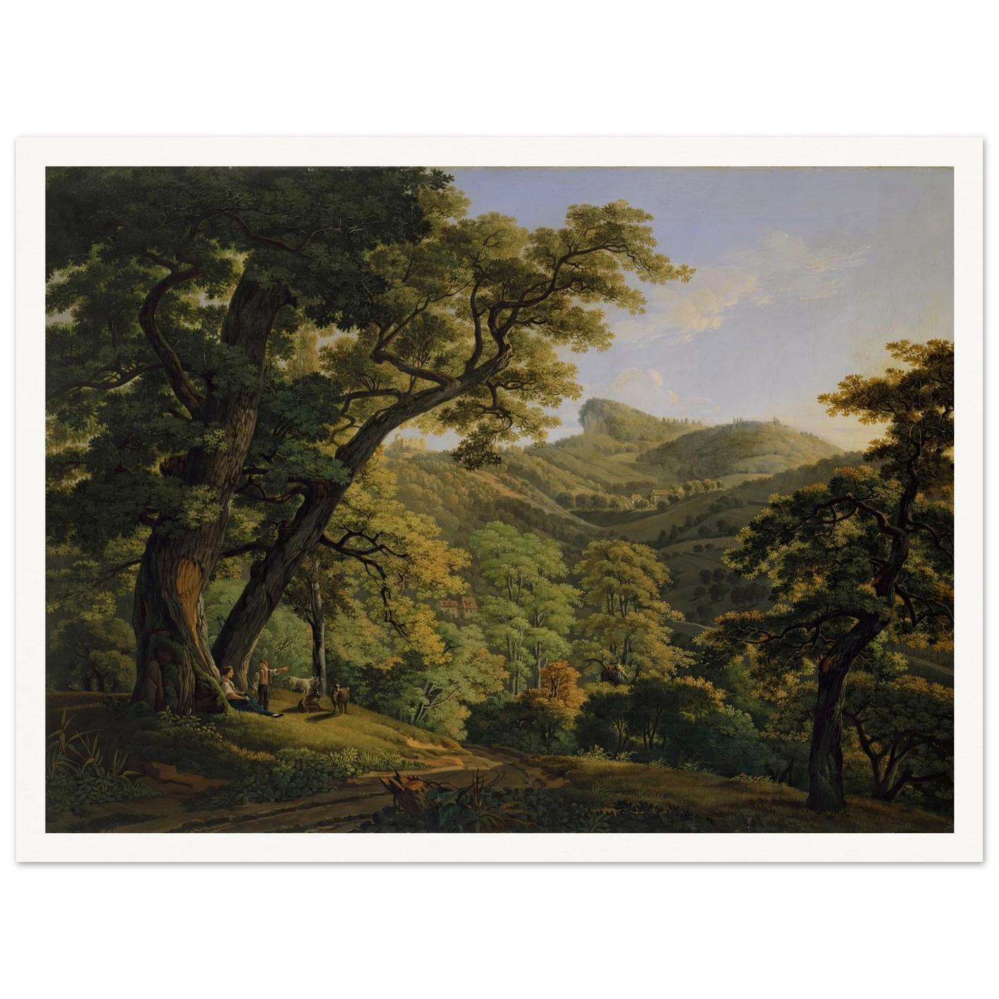 Neu-Schauenburg near Pratteln (1813) Art Print | Peter Birmann - Framed Poster - 30x40 cm / 12x16″ - Black frame