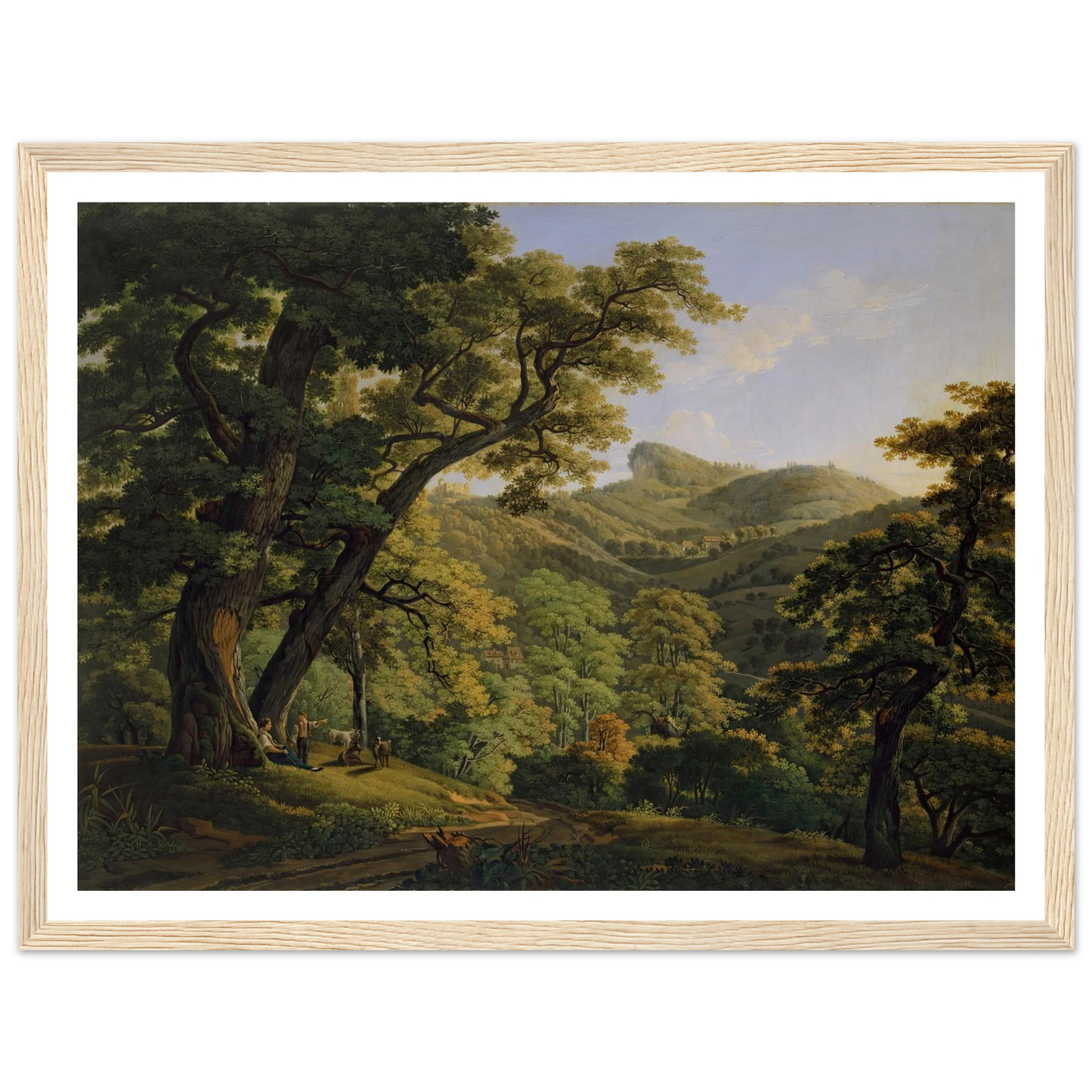 Neu-Schauenburg near Pratteln (1813) Art Print | Peter Birmann - Framed Poster - 30x40 cm / 12x16″ - Black frame