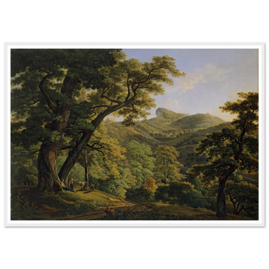 Neu-Schauenburg near Pratteln (1813) Art Print | Peter Birmann - Framed Poster - 30x40 cm / 12x16″ - Black frame