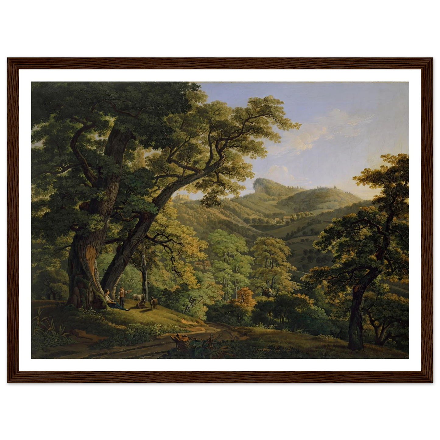 Neu-Schauenburg near Pratteln (1813) Art Print | Peter Birmann - Framed Poster - 30x40 cm / 12x16″ - Black frame