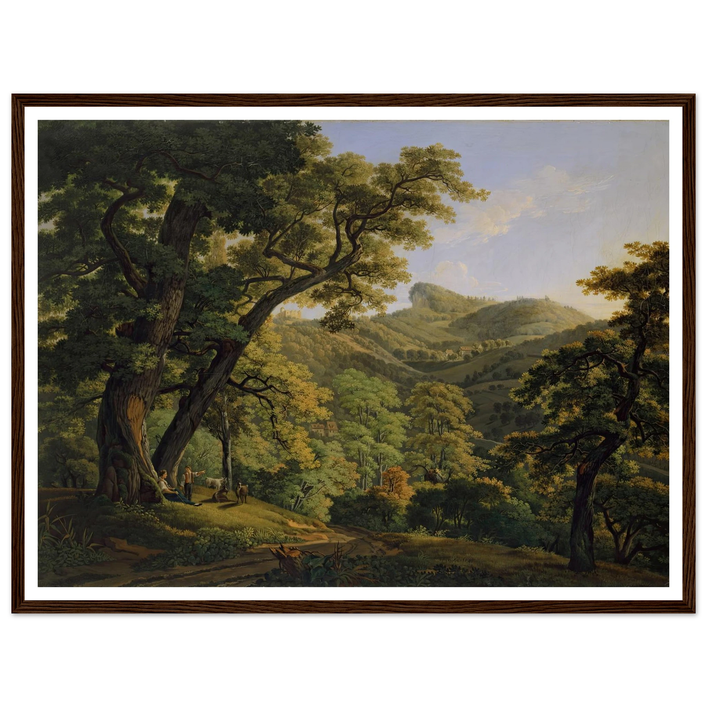 Neu-Schauenburg near Pratteln (1813) Art Print | Peter Birmann - Framed Poster - 30x40 cm / 12x16″ - Black frame