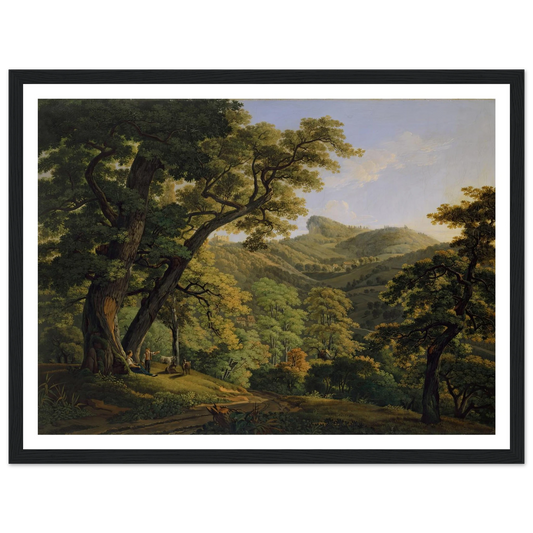 Neu-Schauenburg near Pratteln (1813) Art Print | Peter Birmann - Framed Poster - 30x40 cm / 12x16″ - Black frame