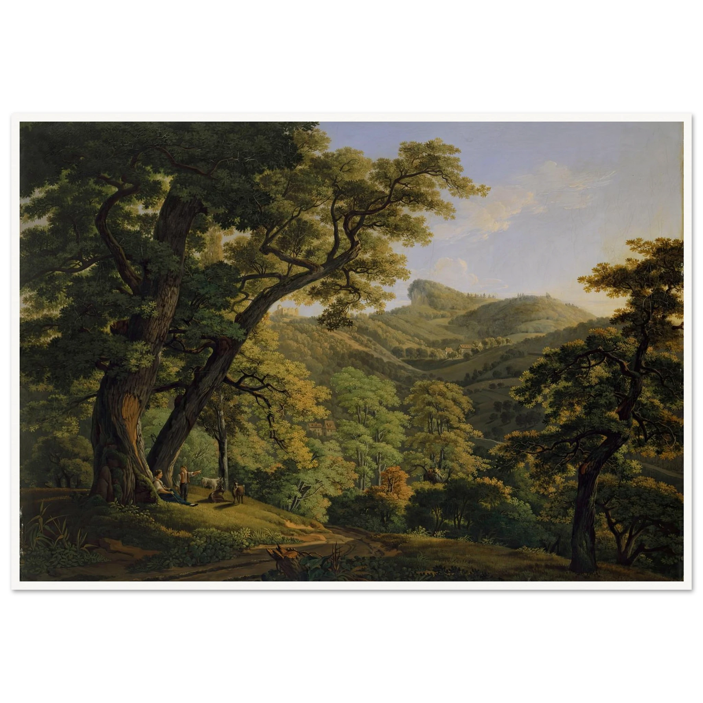 Neu-Schauenburg near Pratteln (1813) Art Print | Peter Birmann - Framed Poster - 30x40 cm / 12x16″ - Black frame