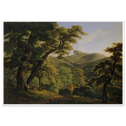 Neu-Schauenburg near Pratteln (1813) Art Print | Peter Birmann - Framed Poster - 30x40 cm / 12x16″ - Black frame